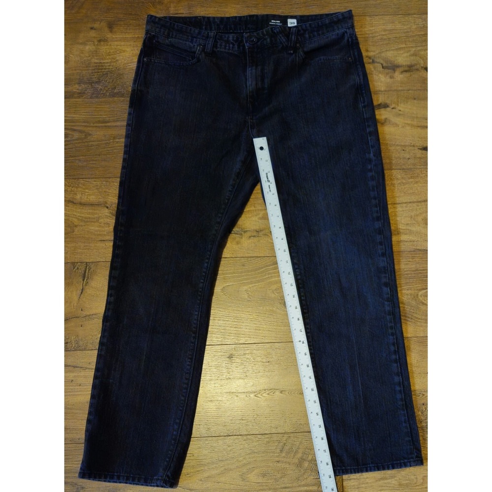 Volcom Solver Jeans Modern Fit Denim Men's Size 36 X 29 Black Straight (37x29)** - Picture 7 of 15